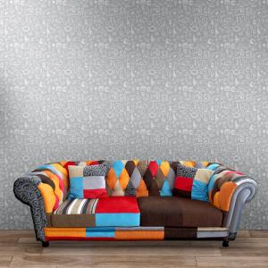 Papel de Parede Casual Adesivo Fosco 08 300x50 cm    CEHA4ZY
